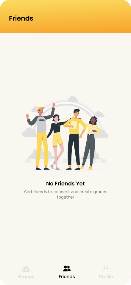 Friend management interface